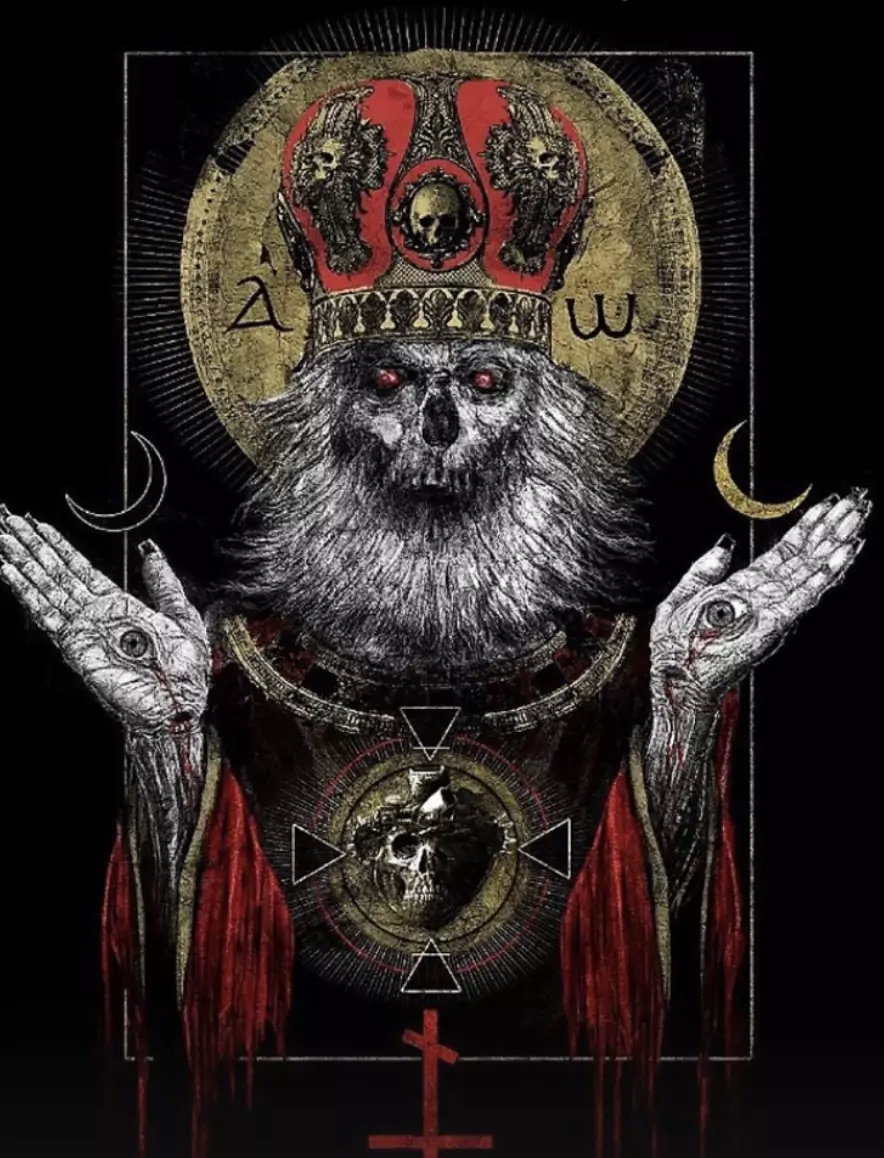 Il re coronato dei morti, stampa dell'iconografia nera